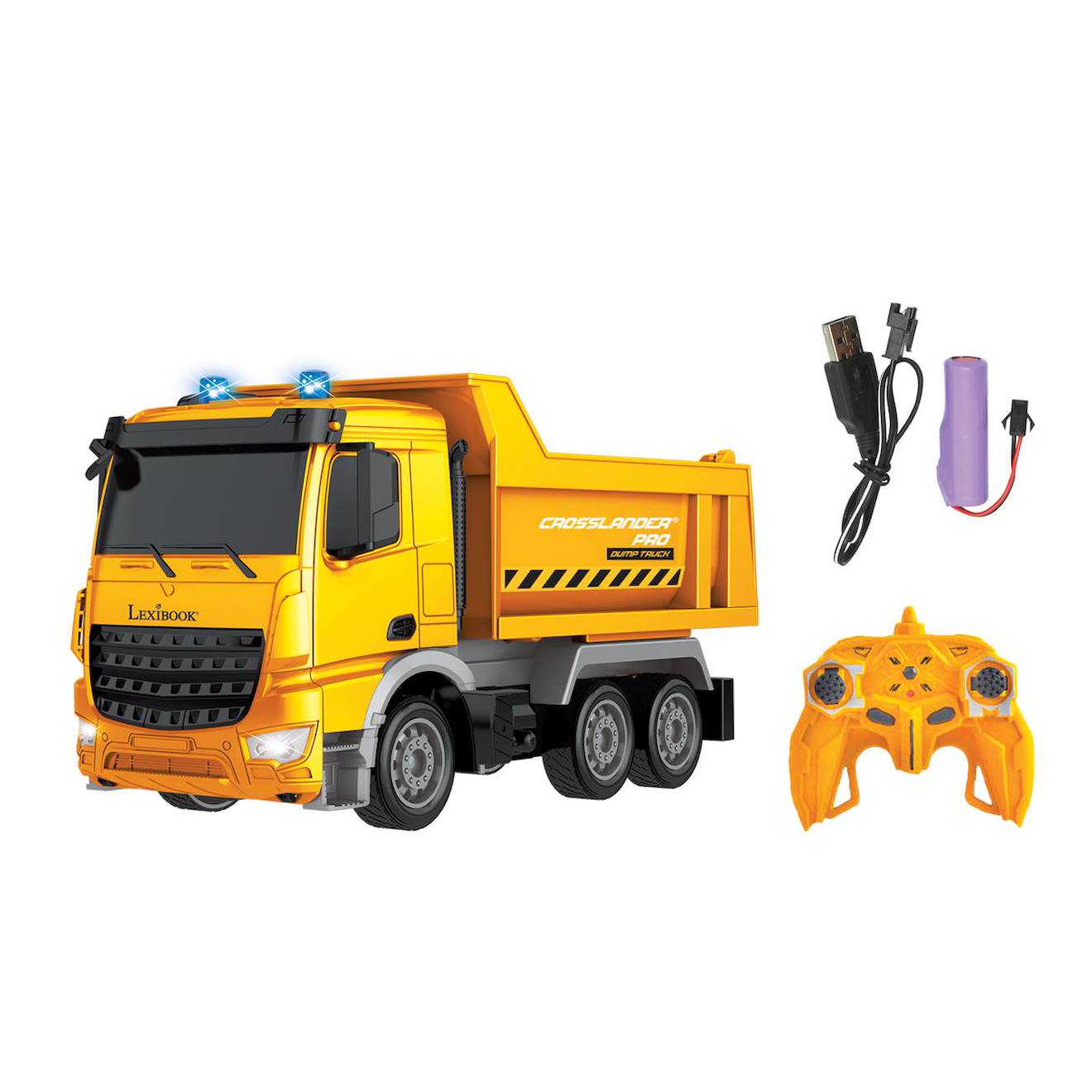 Lexibook - Crosslander Pro Camion De Chantier Télécommandé Jaune