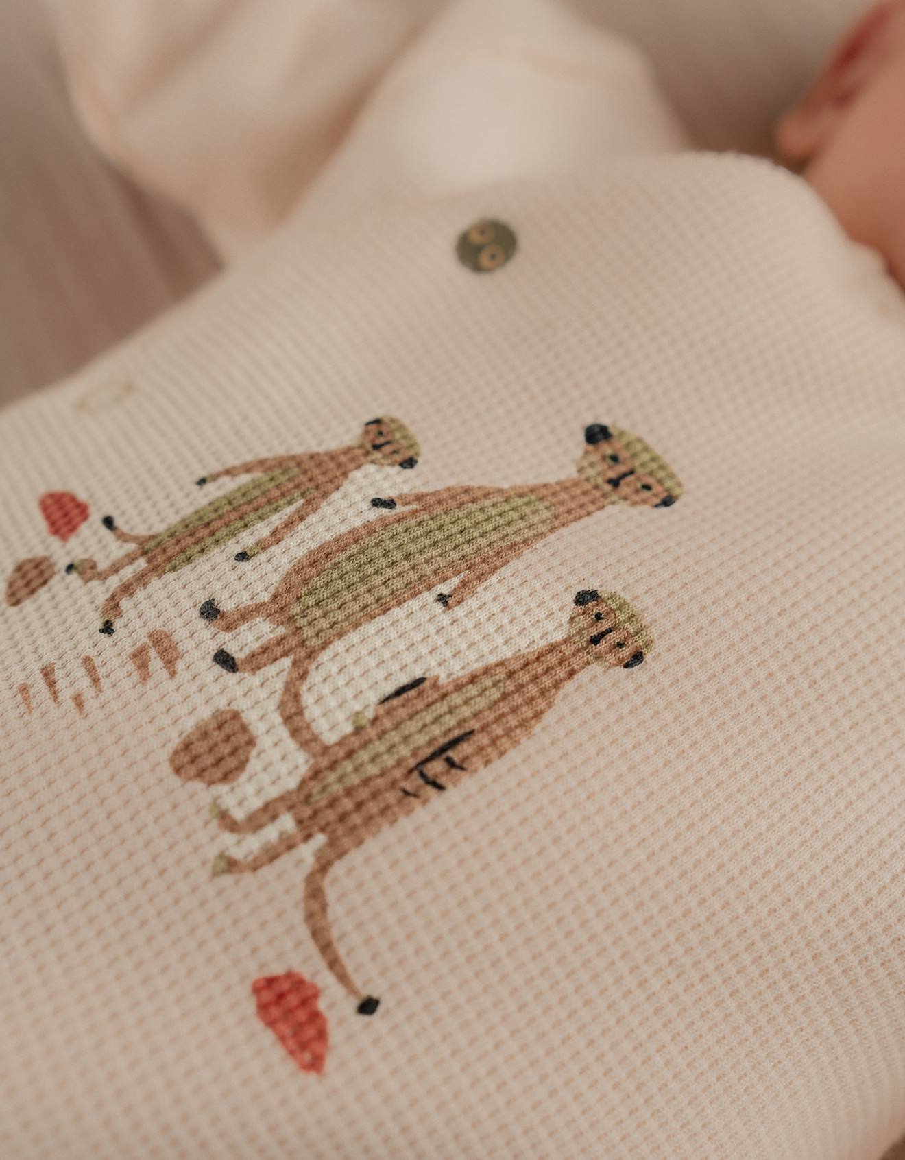 Pyjama Bébé Jersey Gaufré Ecru (Noukie's) - Image 2