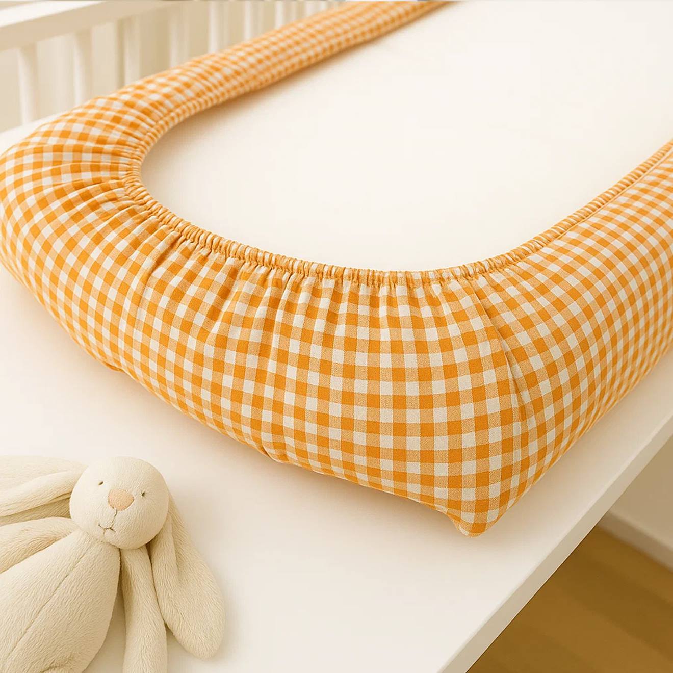 Housse De Matelas À Langer En Coton Bio Vichy (Papate) - Image 2