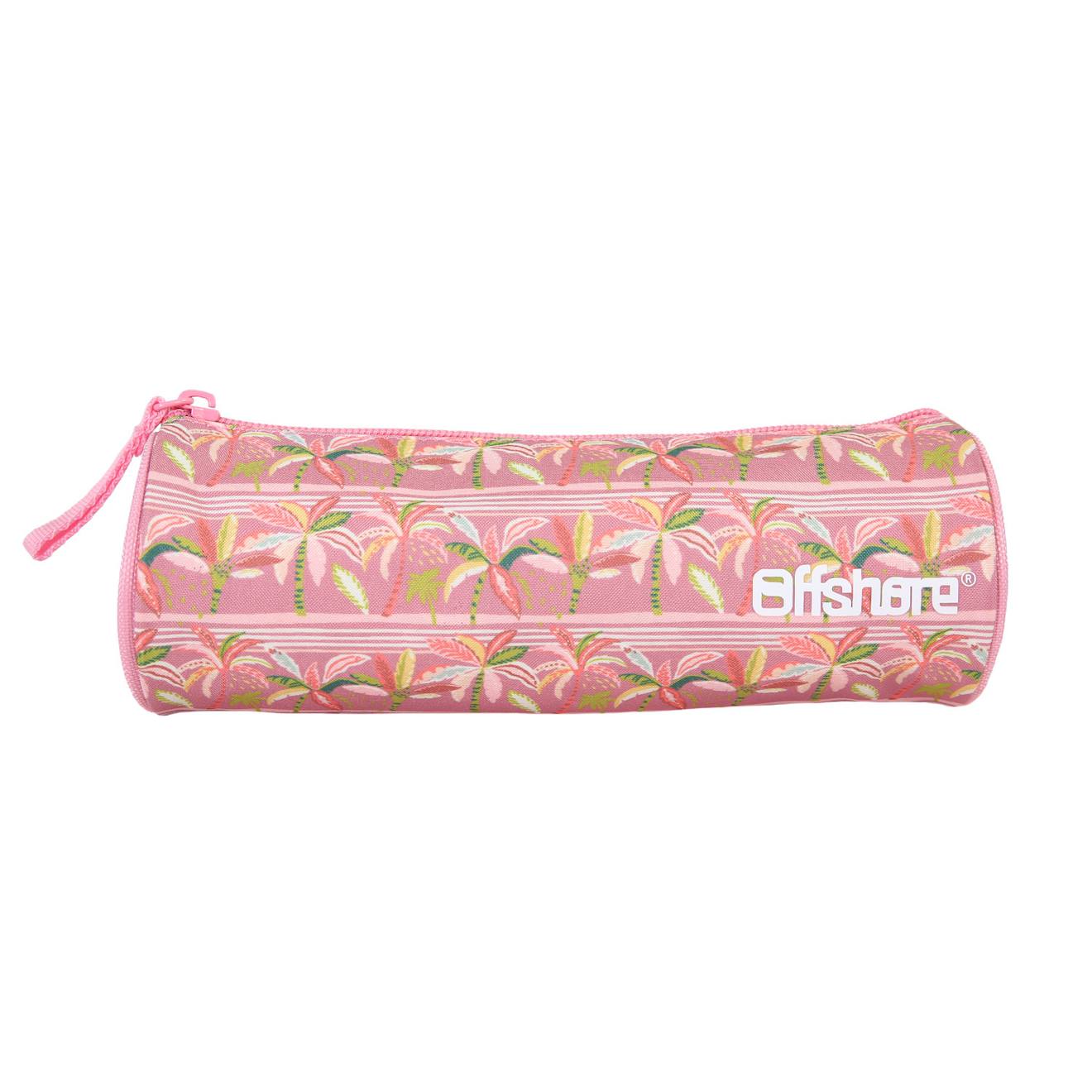 Trousse Ronde Offshore Palmiers Rose