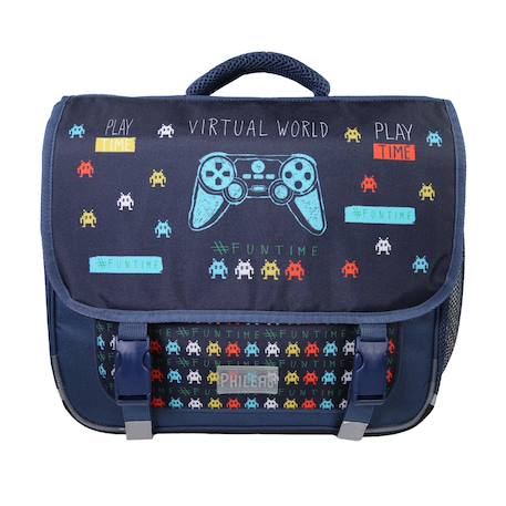 Cartable scolaire primaire  phileas - jeux vidéos  - vertbaudet enfant
