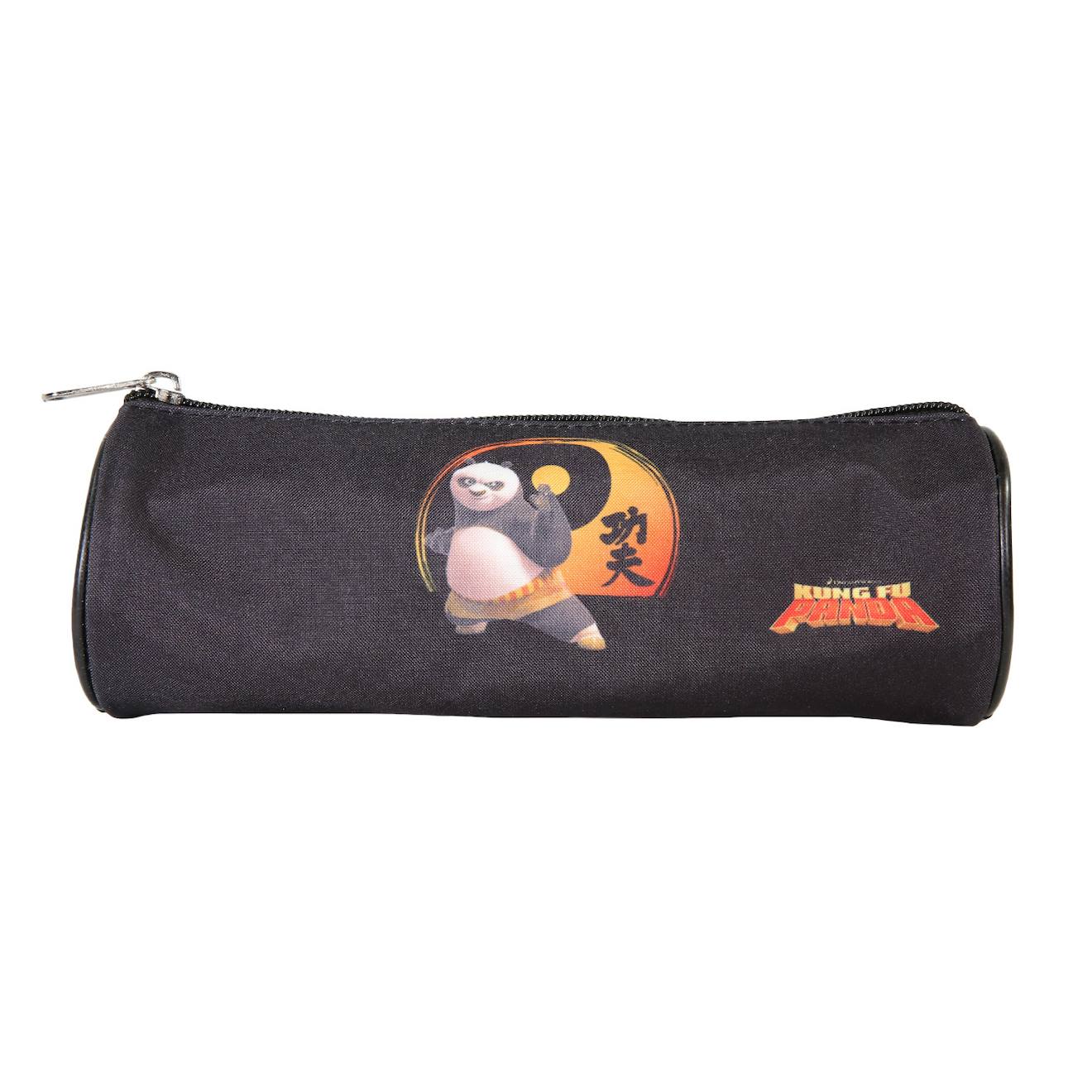 Trousse Scolaire Ronde Kung Fu Panda Noir