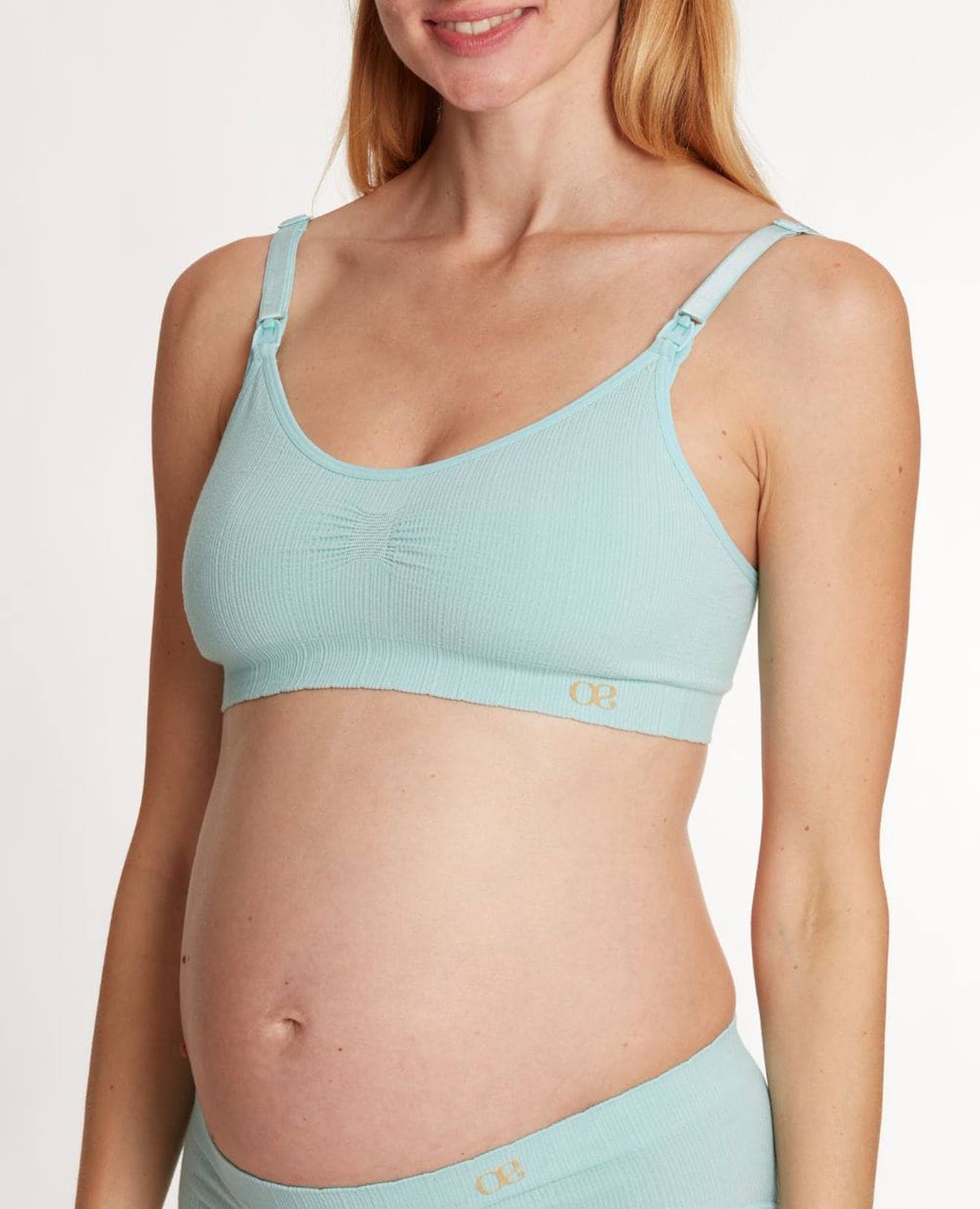 Brassière De Grossesse Et D'allaitement Zoé Vert Vert D'eau (Cache Coeur) - Image 1