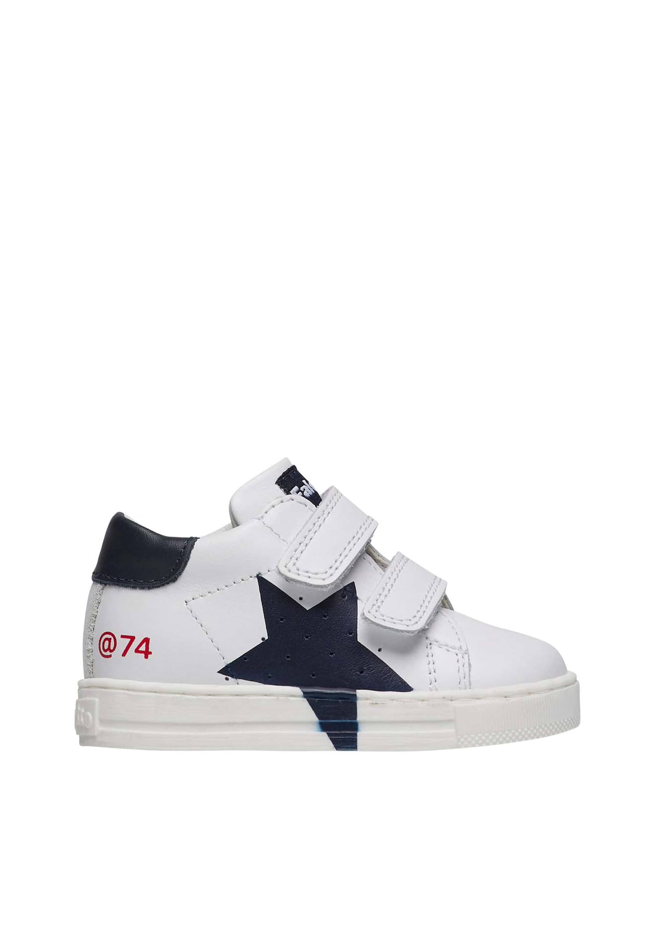 Baskets En Cuir Avec Étoile Salazar 3 Vl Blanc-bleu