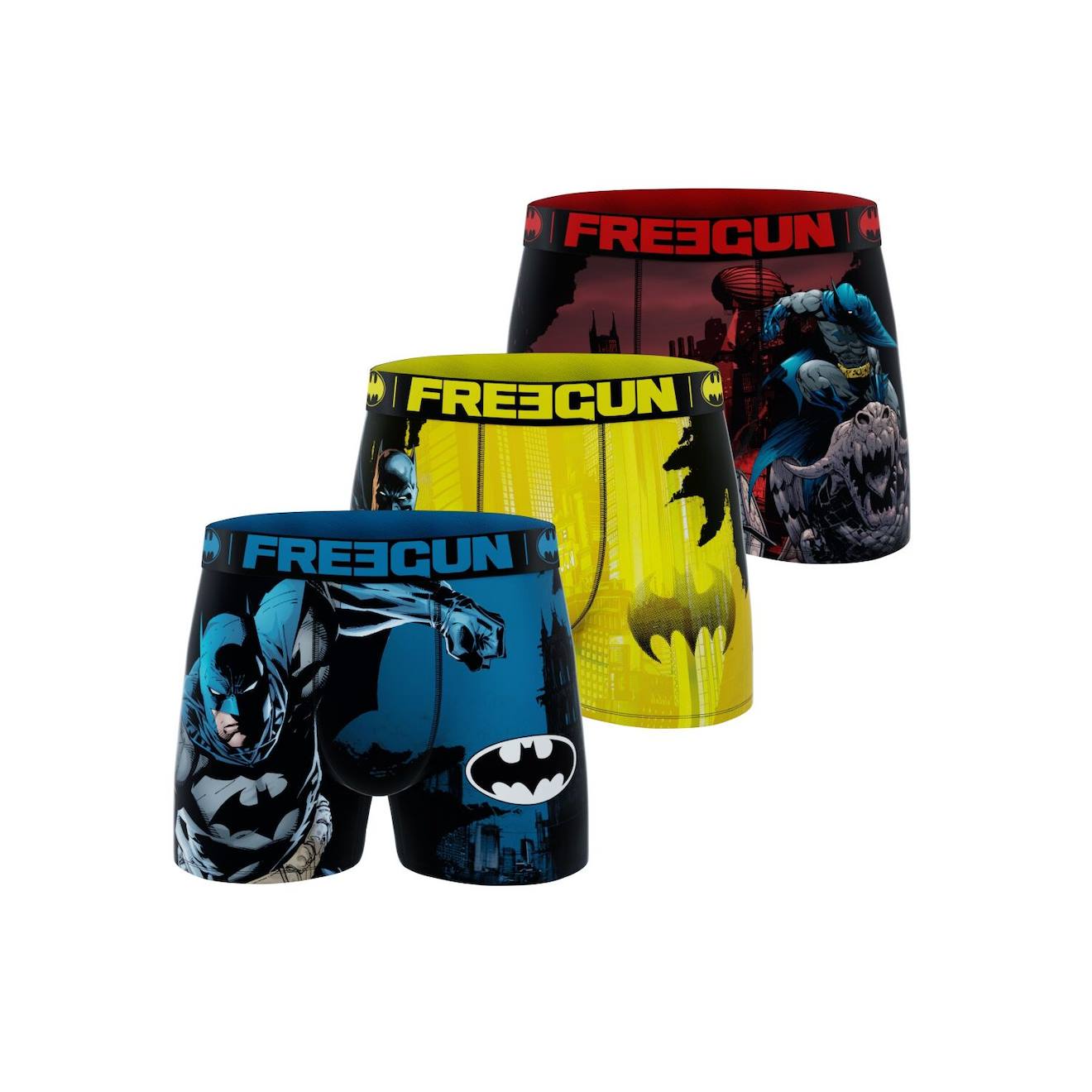 Lot De 3 Boxers Dc Comics Jaune/rouge/bleu/noir