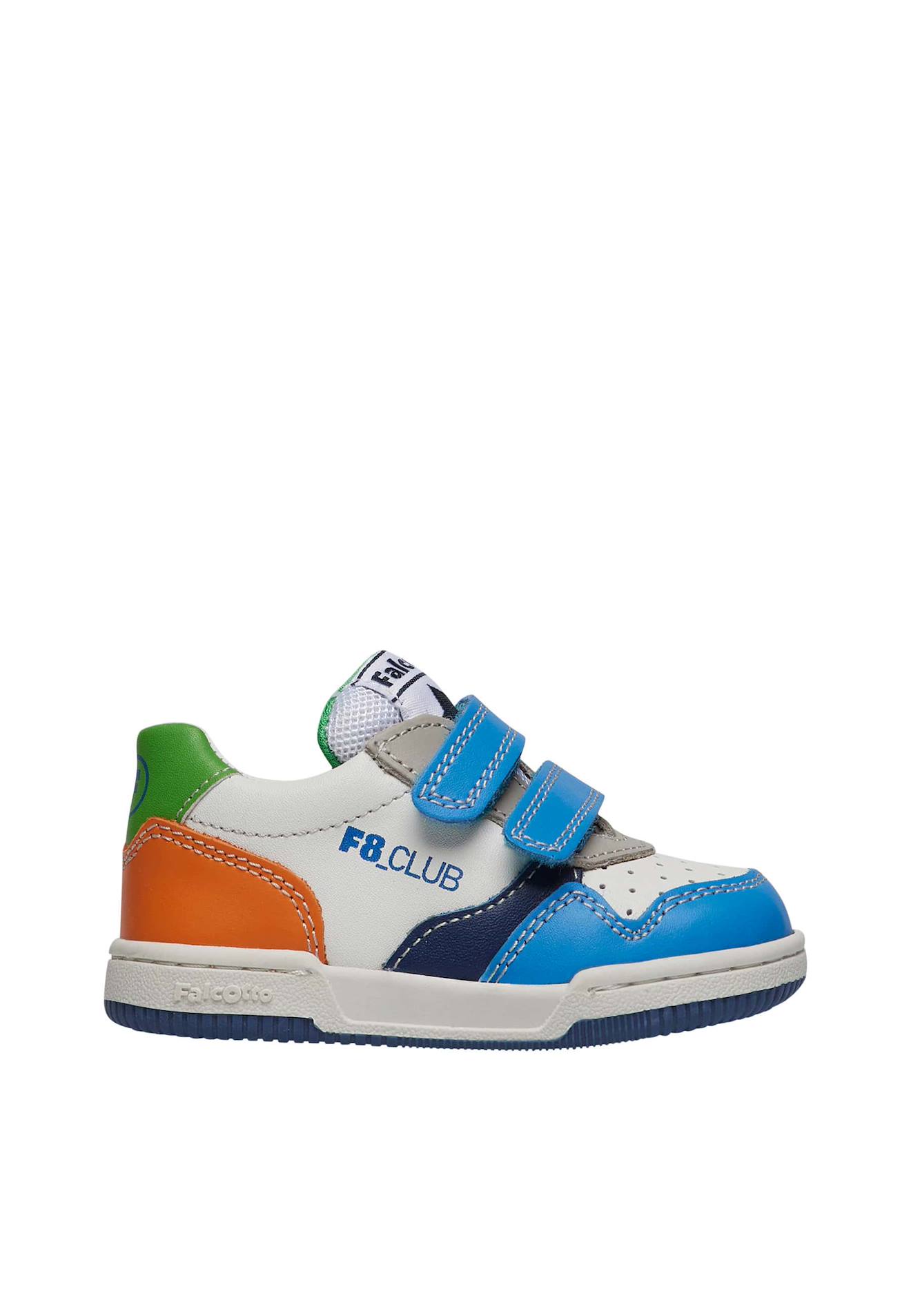 Baskets En Cuir Et Tissu Bounce Vl. Blanc-bleu Clair