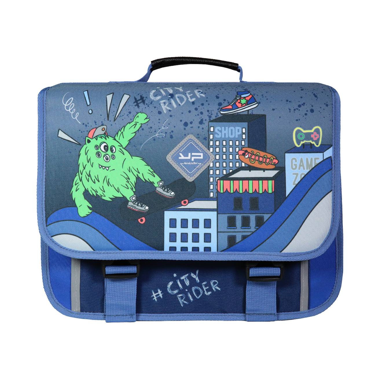 Cartable Scolaire Primaire Monster Bleu