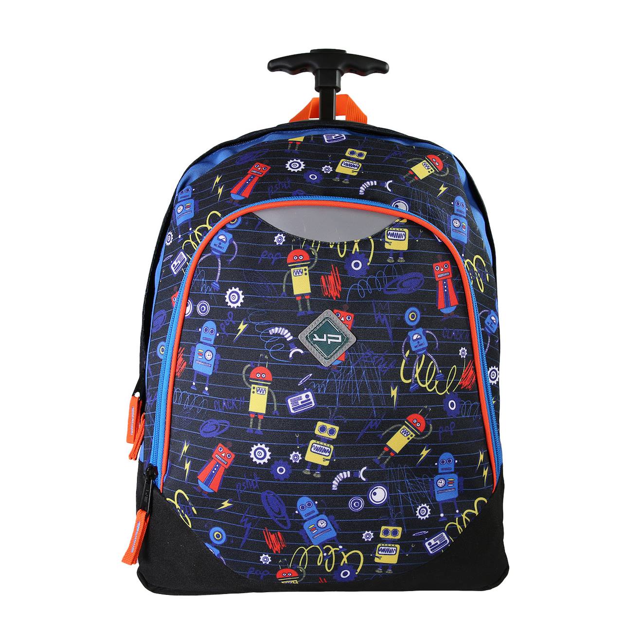 Sac À Dos À Roulettes Primaire Robot Noir