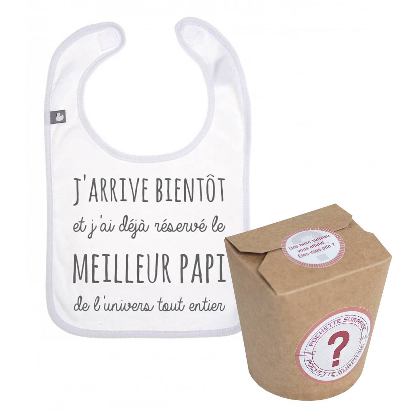 Pochette Surprise Annonce De Grossesse - Le Meilleur Papi De L'univers Tout Entier Blanc