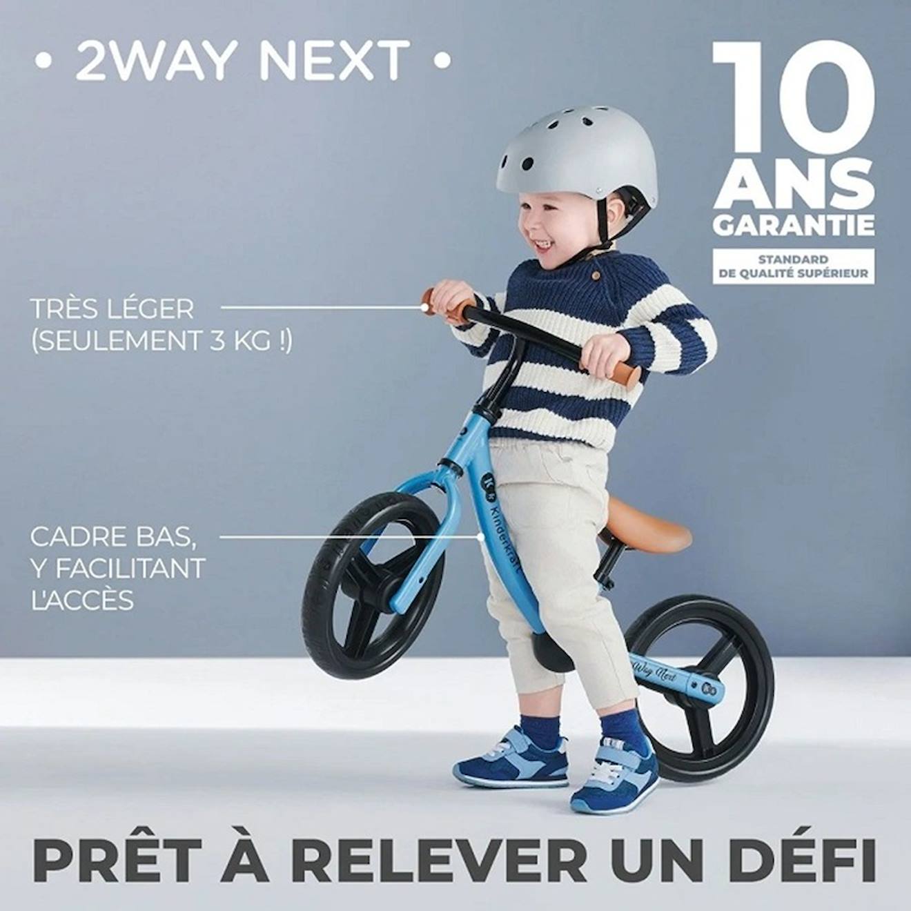 Draisienne Kinderkraft 2way Next Avec Selle Et Guidon Réglables, Roues Eva Sans Gonflage, Cadre Léger 3 Kg Et En 71-1 Vert (Kinderkraft) - Image 2