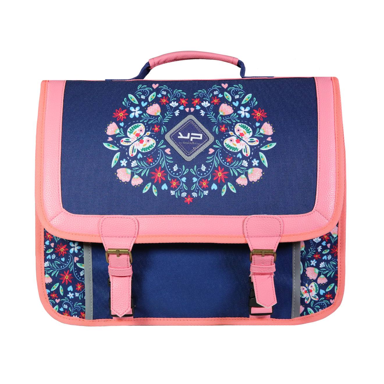 Cartable Scolaire Primaire Folk Bleu