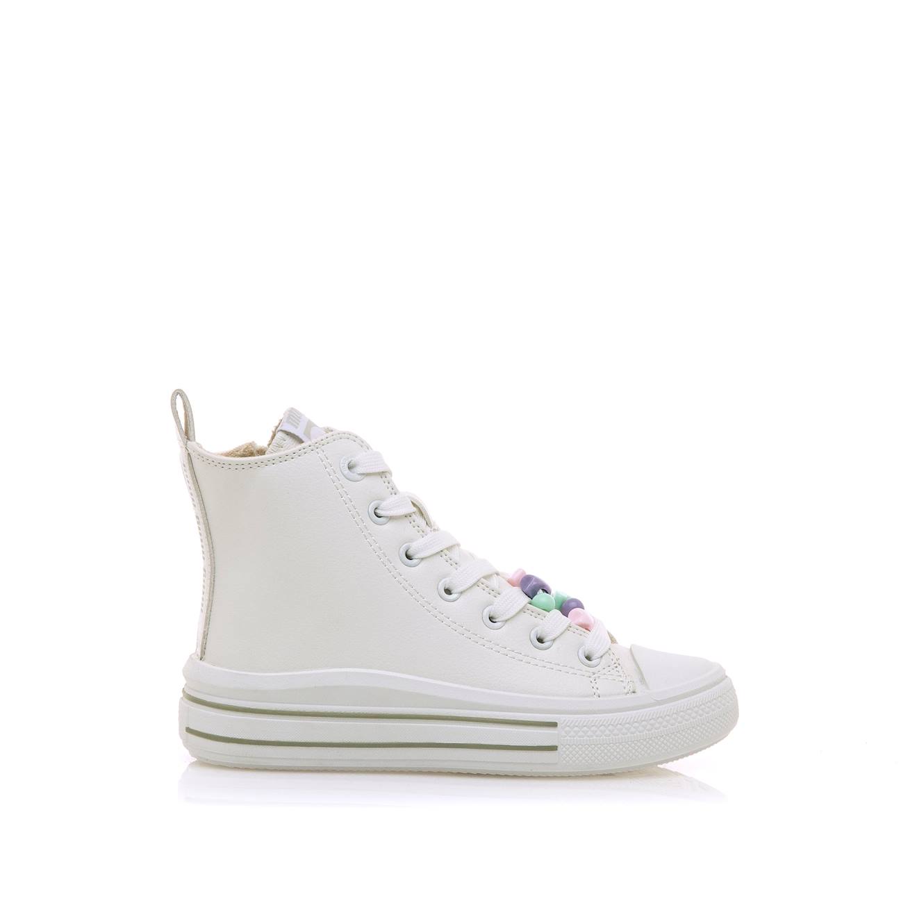 Sneakers Filles Synthétique Lacets Blanc
