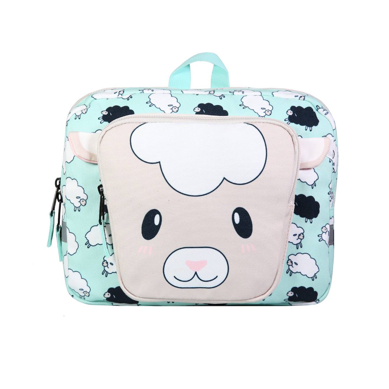 Sac Goûter Rectangulaire Maternelle Saute Mouton Vert