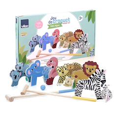 Jouet-Croquet en bois animaux petit safari
