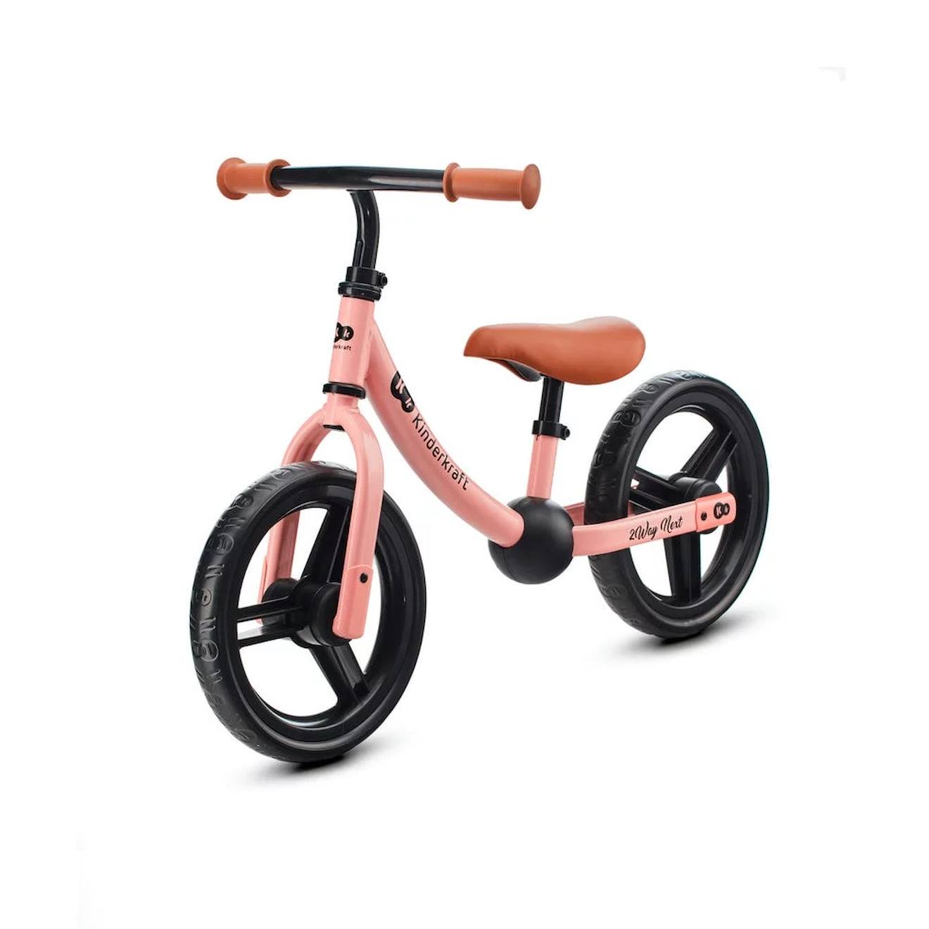 Draisienne 2way Next Avec Selle Et Guidon Réglables, Roues Eva Sans Gonflage, Cadre Léger 3 Kg Et En 71-1 Rose