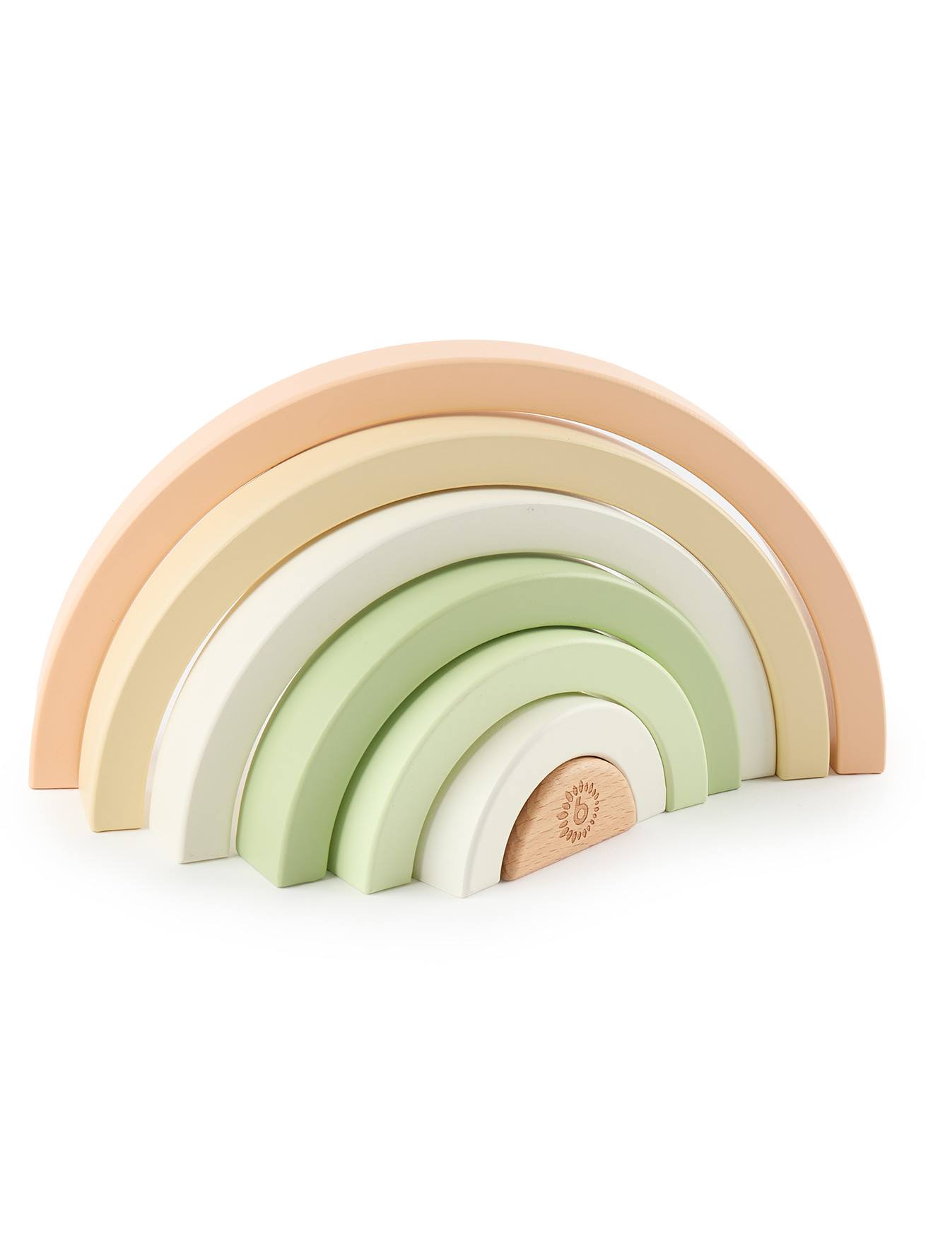 Arc-en-ciel En Bois À Empiler Lapin Fine