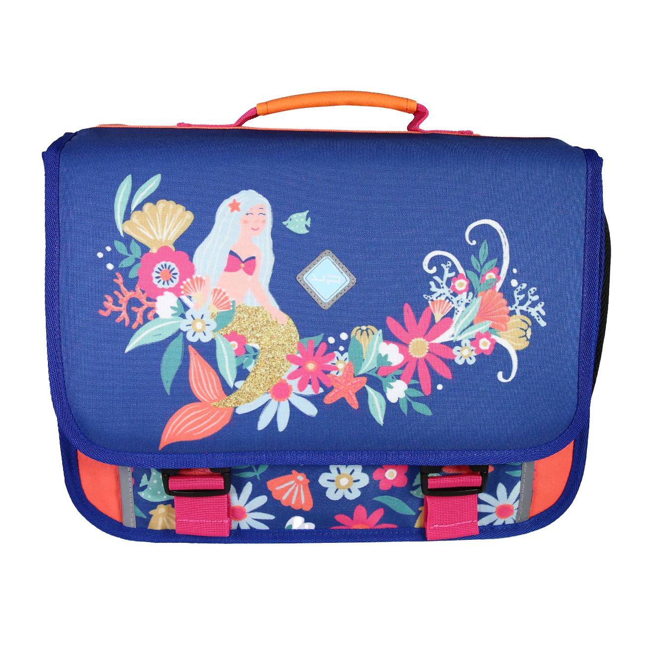 Cartable Scolaire Primaire Sirène 38cm Bleu