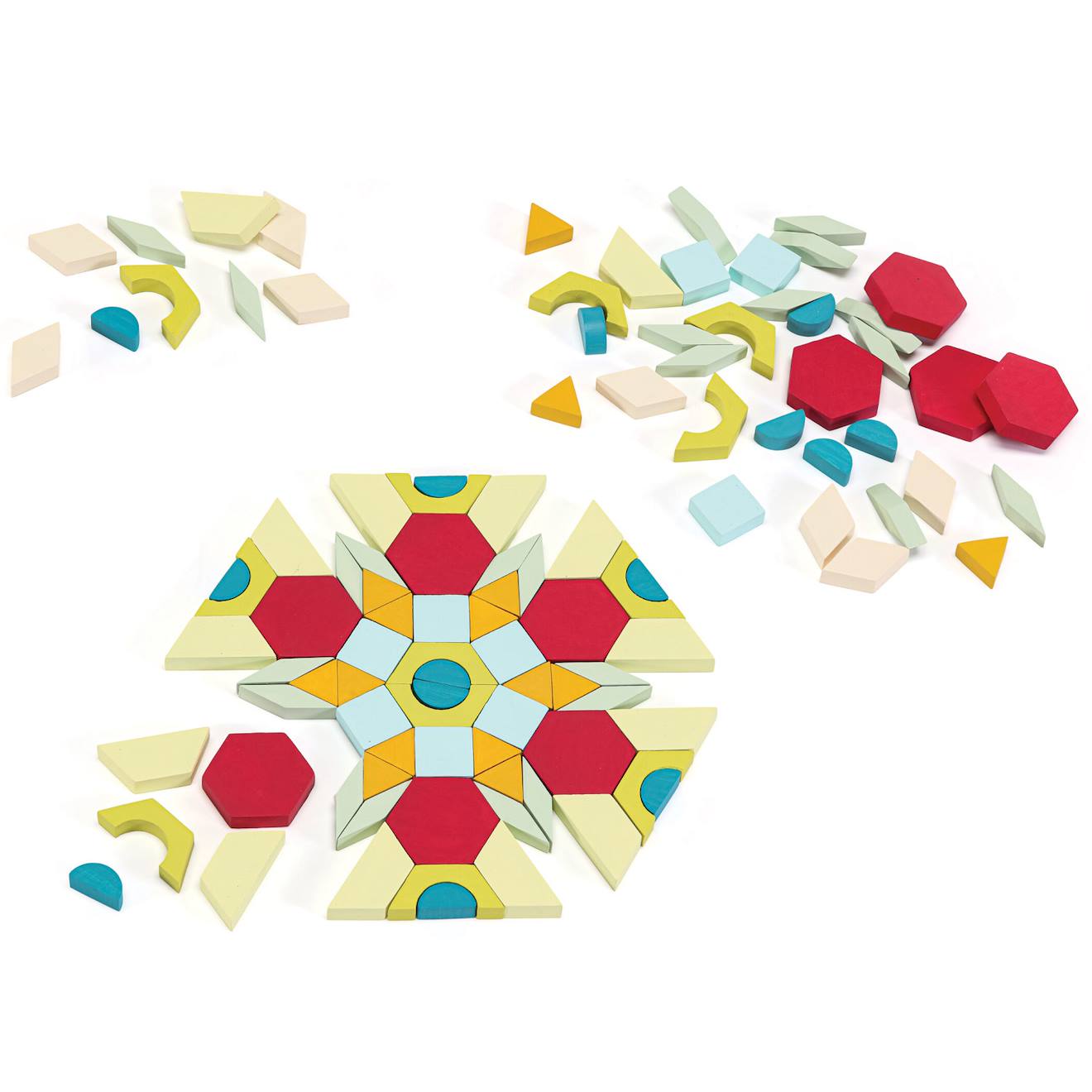 Formes Géométriques Mosaïque 125 Pcs Blanc