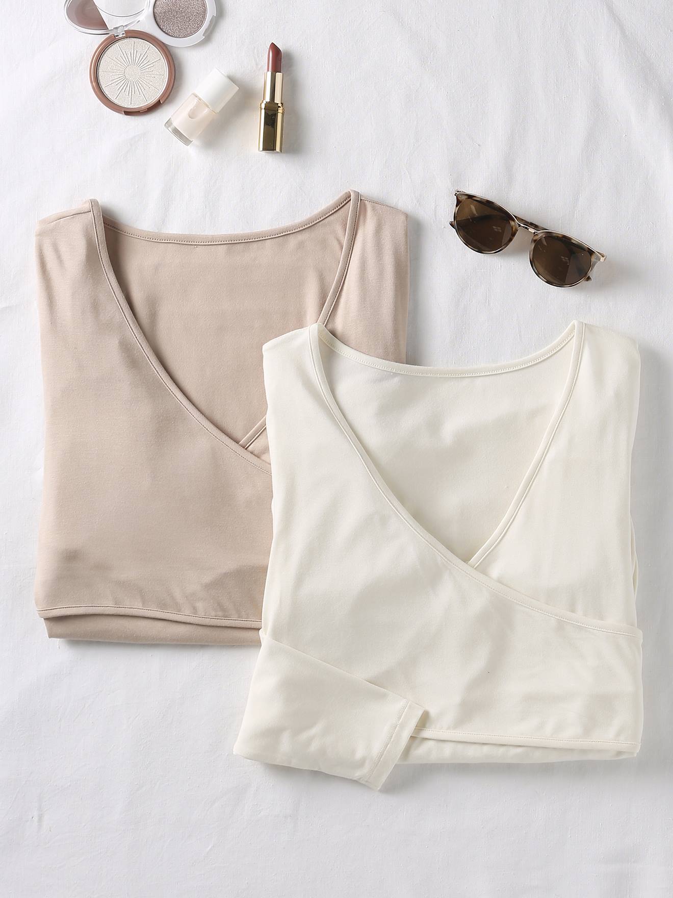 Lot de 2 tee-shirts grossesse et allaitement Fiona écru