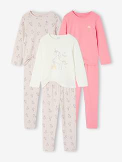 -Lot de 3 pyjamas fille licornes 