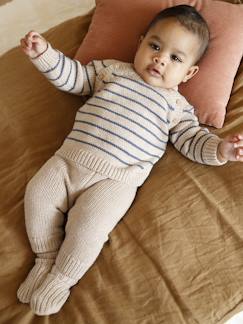 Ensemble 3 pièces naissance en tricot pull + pantalon + chaussettes  - vertbaudet enfant