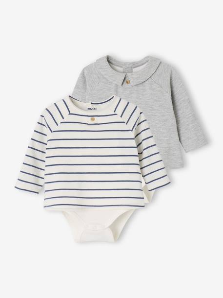 Bébé-Lot de 2 bodies naissance 2 en 1