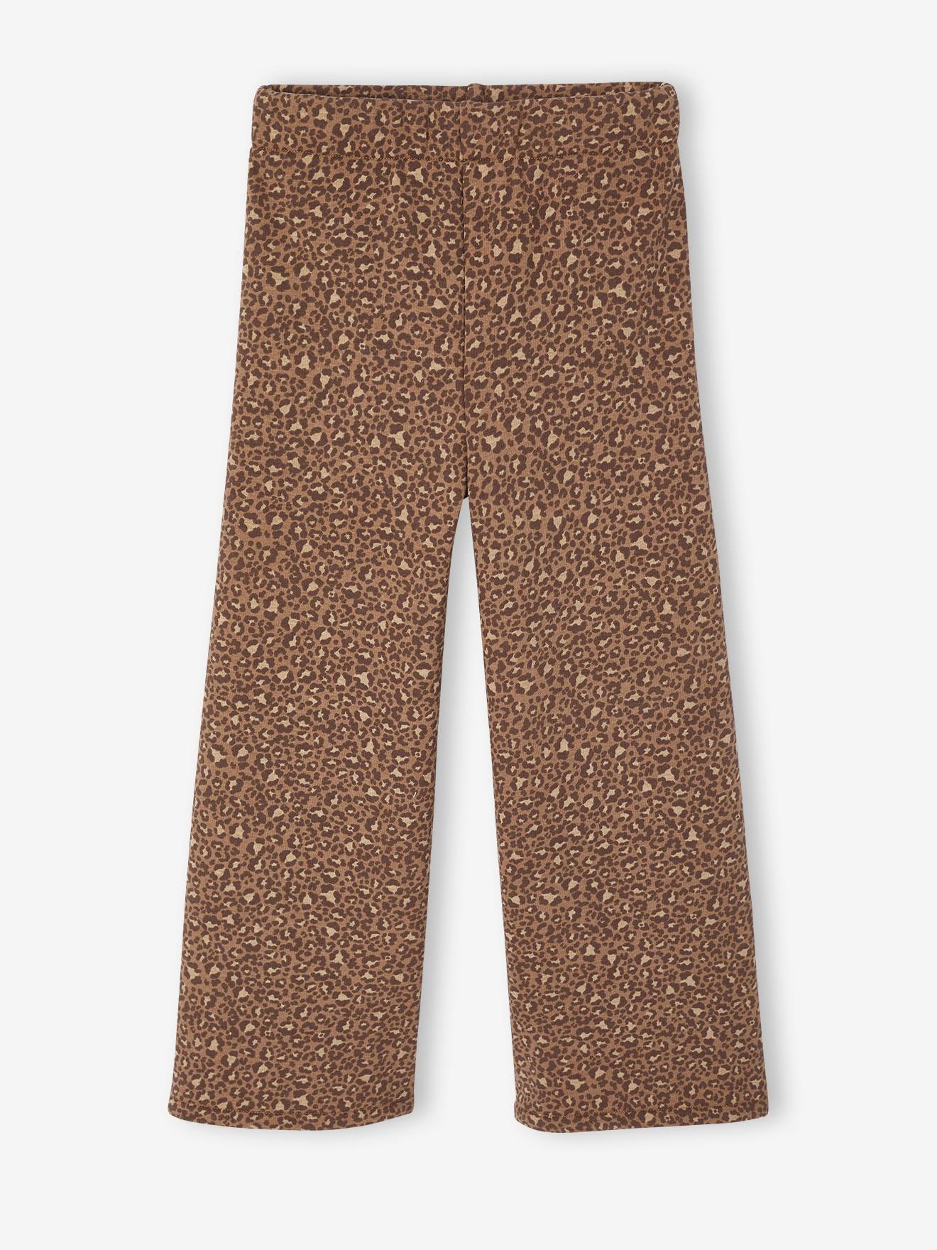Legging fille large polaire marron imprim 11 €