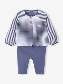 Ensemble naissance molletonné gilet + pantalon   - vertbaudet enfant