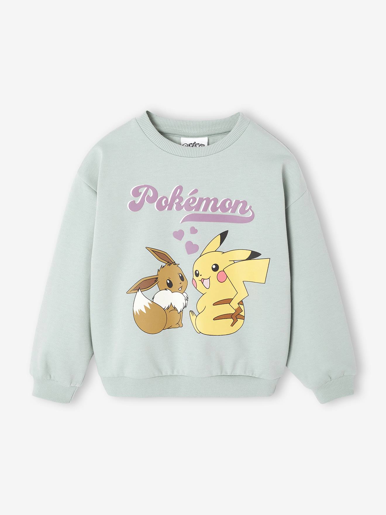 Sweat Pokemon fille bleu grisé