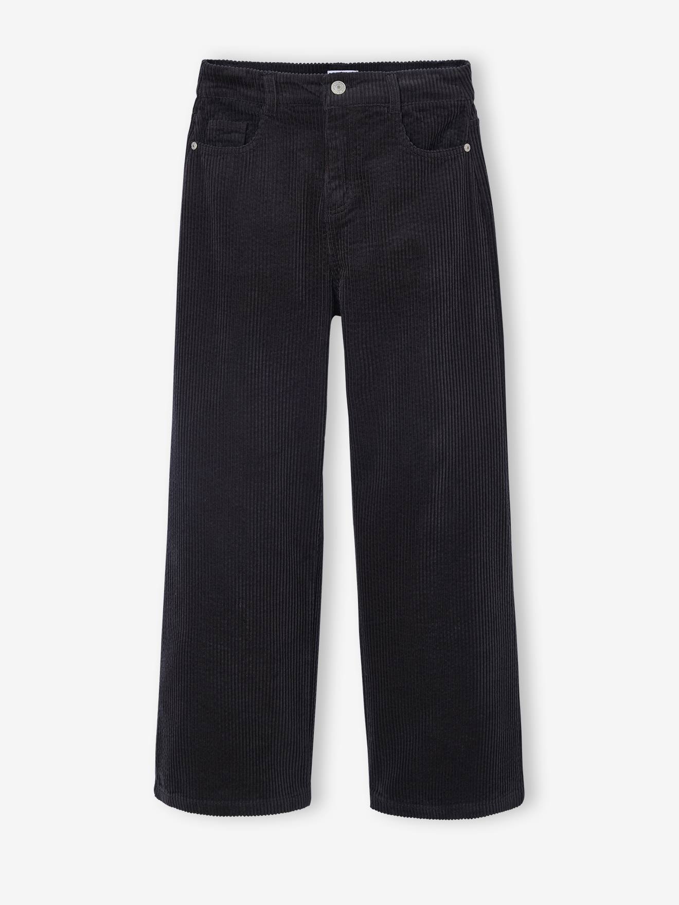 Pantalon large en velours ctel fille anthracite 20 €