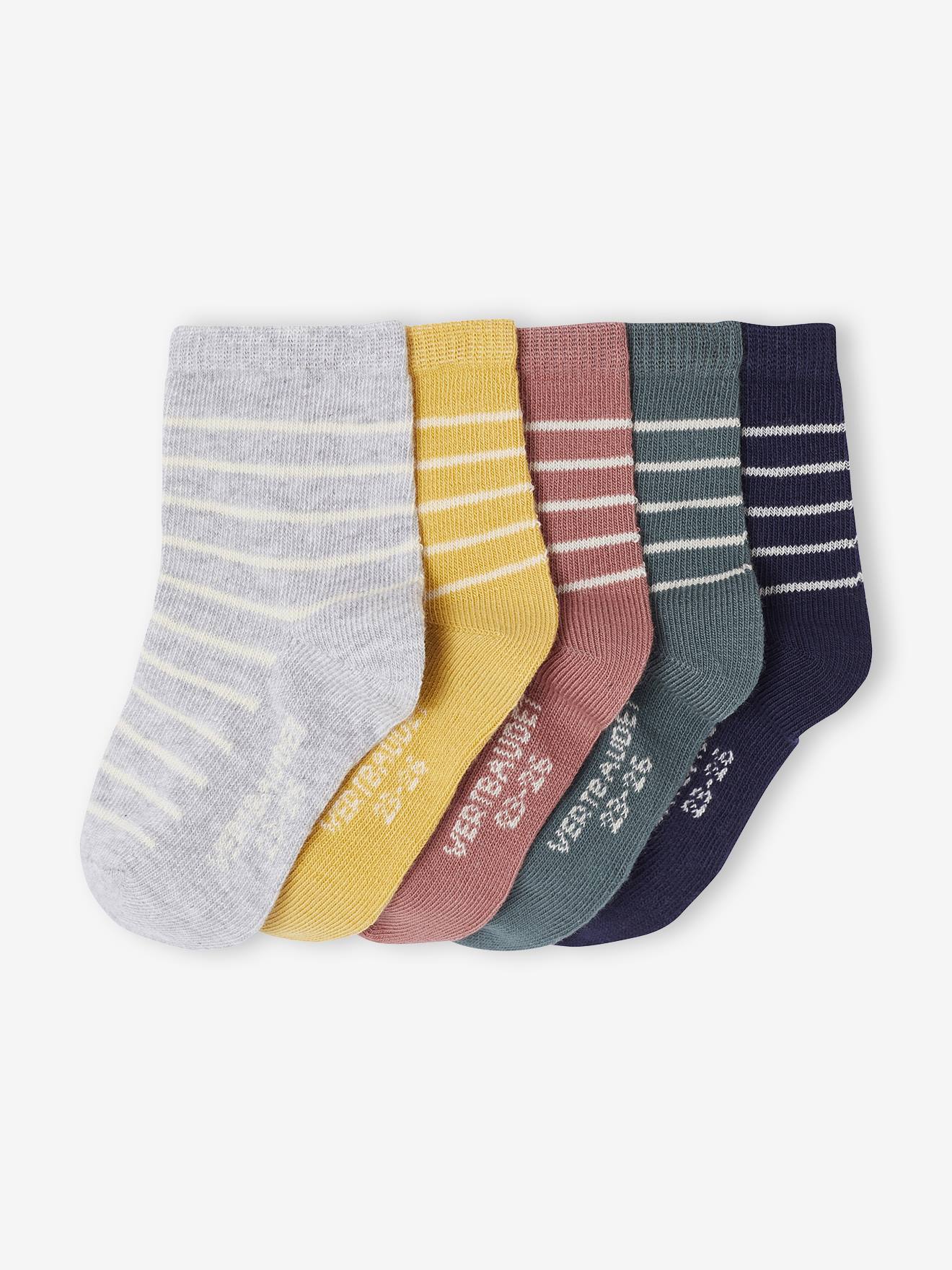 Lot de 5 paires de chaussettes bb garon assorties 9$