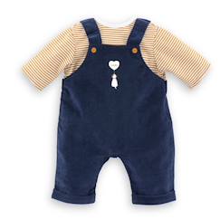 Jouet-Poupons et poupées-T-shirt et salopette marine pour poupon 42 cm