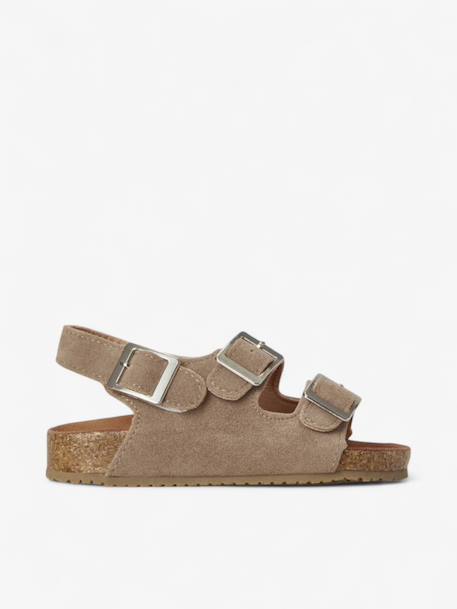 Sandales vacay enfant en cuir vegan Beige+Brown+Green+Light brown+Mustard+Purple+Red 1 - vertbaudet enfant 