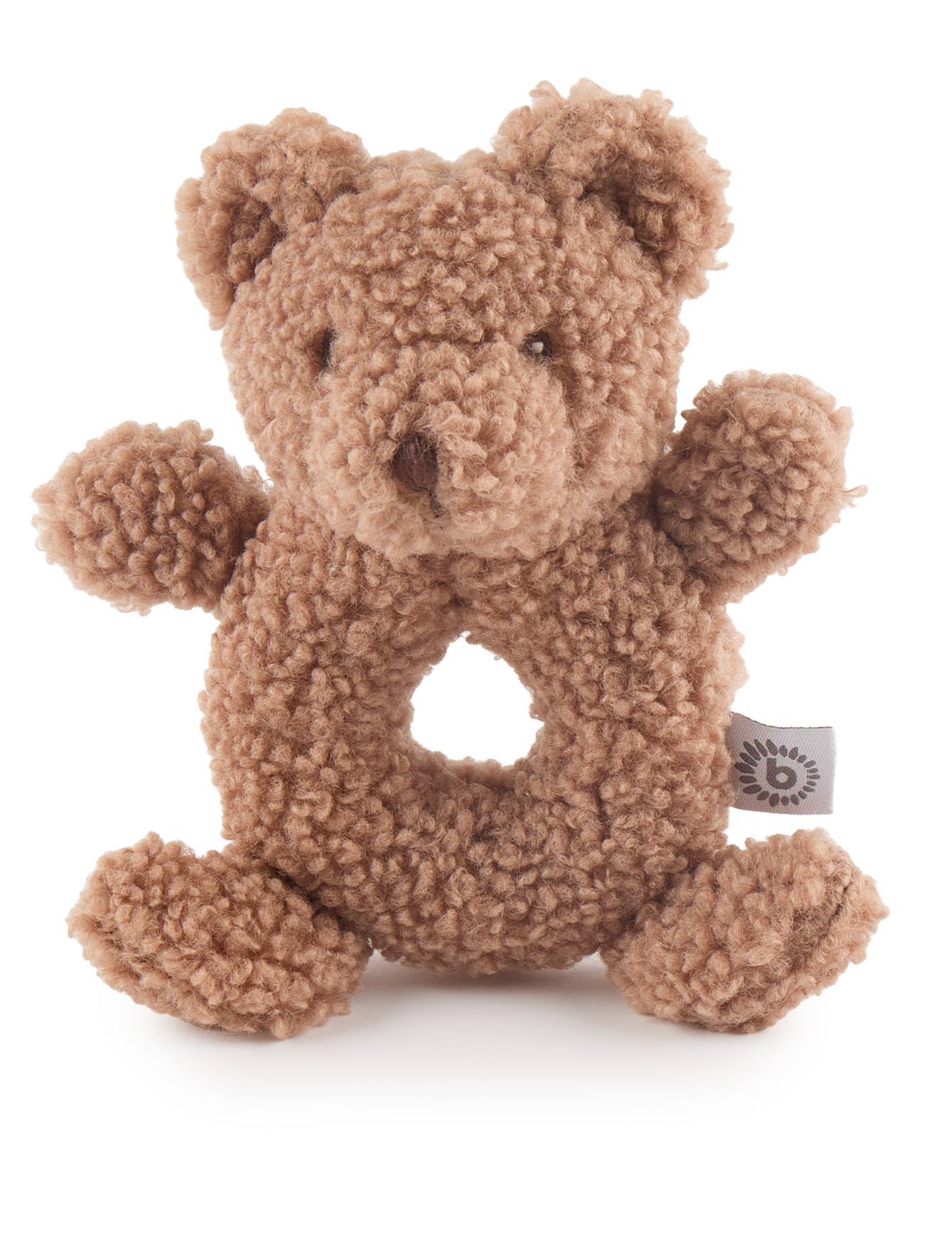 Peluche Ours Mika Doudou Ourson Avec Hochet Ourson Mika
