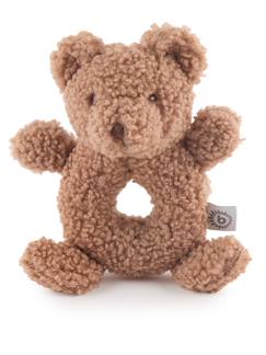 Jouet-Premier âge-Peluche ours mika doudou ourson avec hochet