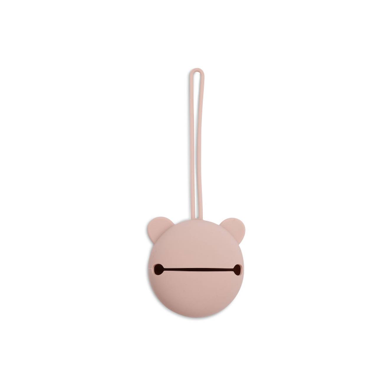 Etui Sucette En Silicone Rose Sauvage