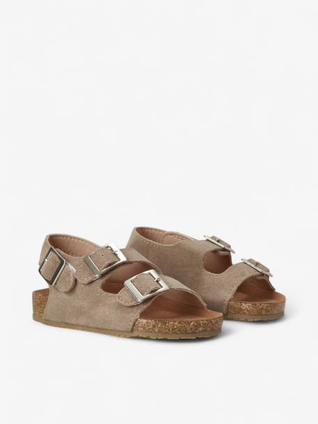 Sandales vacay enfant en cuir vegan Beige+Brown+Green+Light brown+Mustard+Purple+Red 3 - vertbaudet enfant 