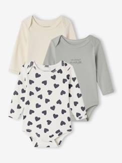 Bébé-Body-Lot de 3 bodies naissance avec ouverture américaine