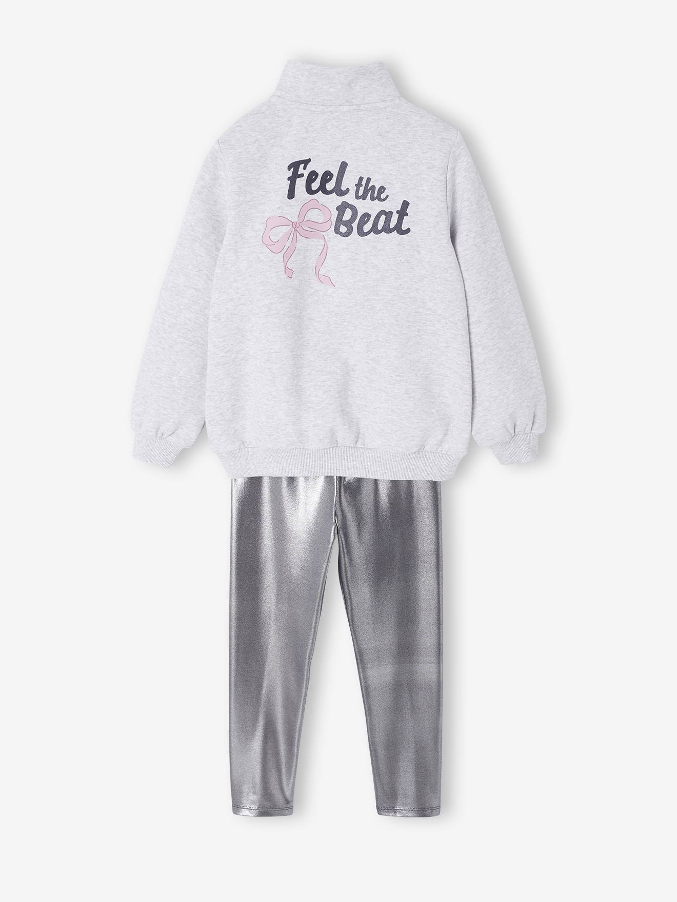 Ensemble Sport Fille Vertbaudet - Sweat à Capuche Et Jogging, Motif Tennis, Molleton Coton - 5