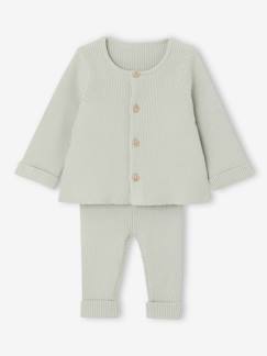 Ensemble bébé mixte gilet pantalon en tricot  - vertbaudet enfant