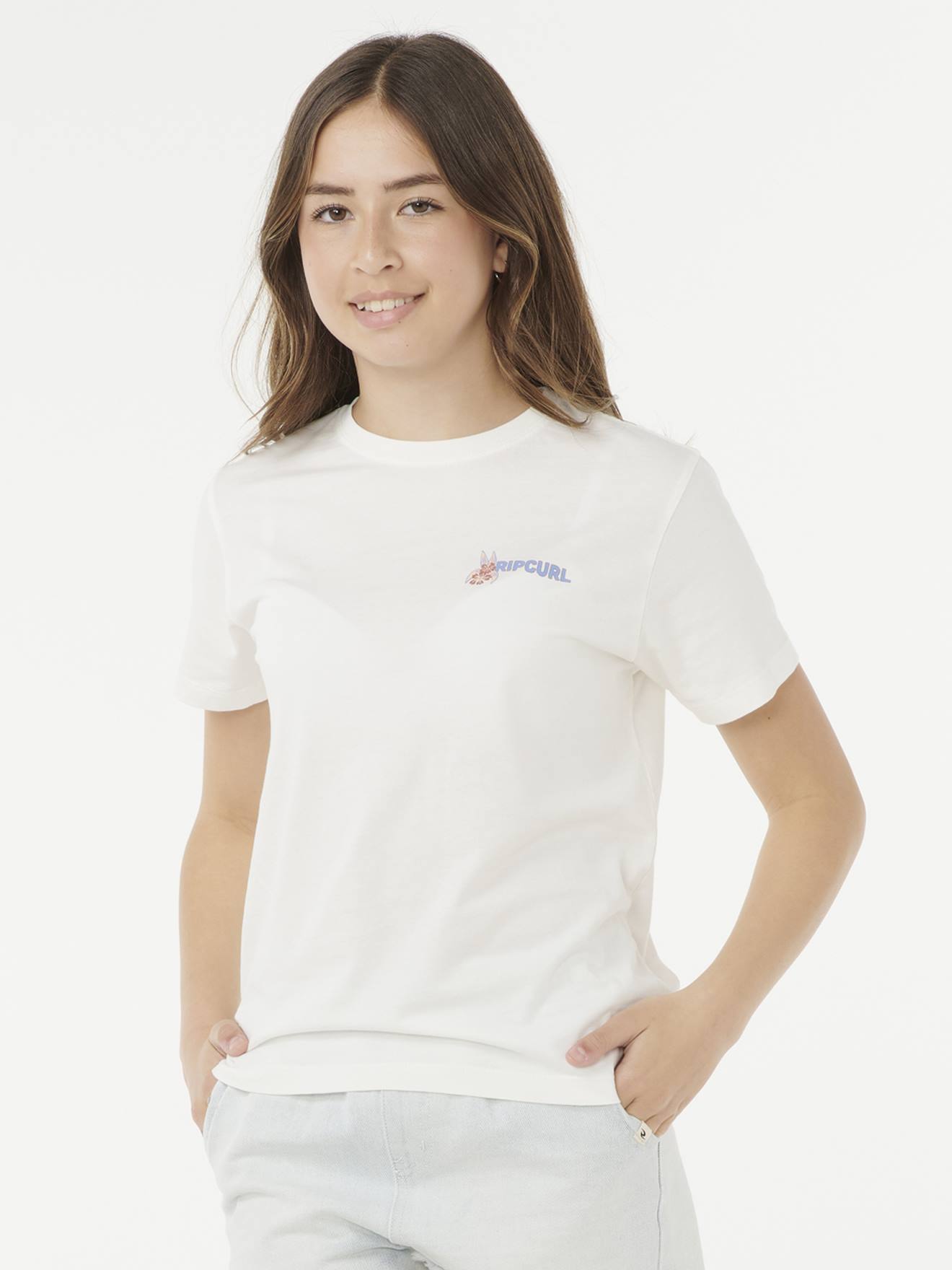 Tee-shirt fille Summer blanc