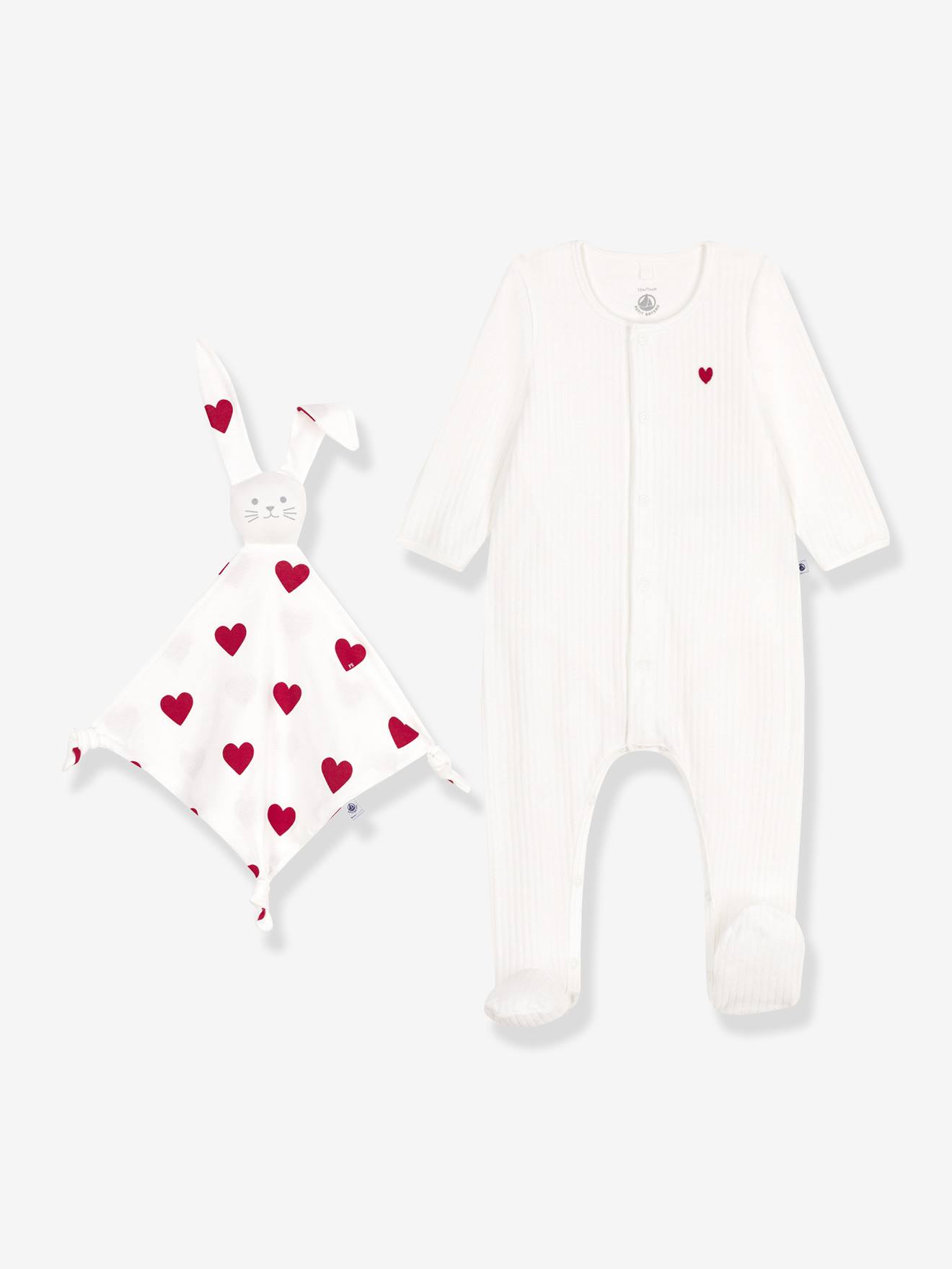 Ensemble cadeau naissance en velours PETIT BATEAU