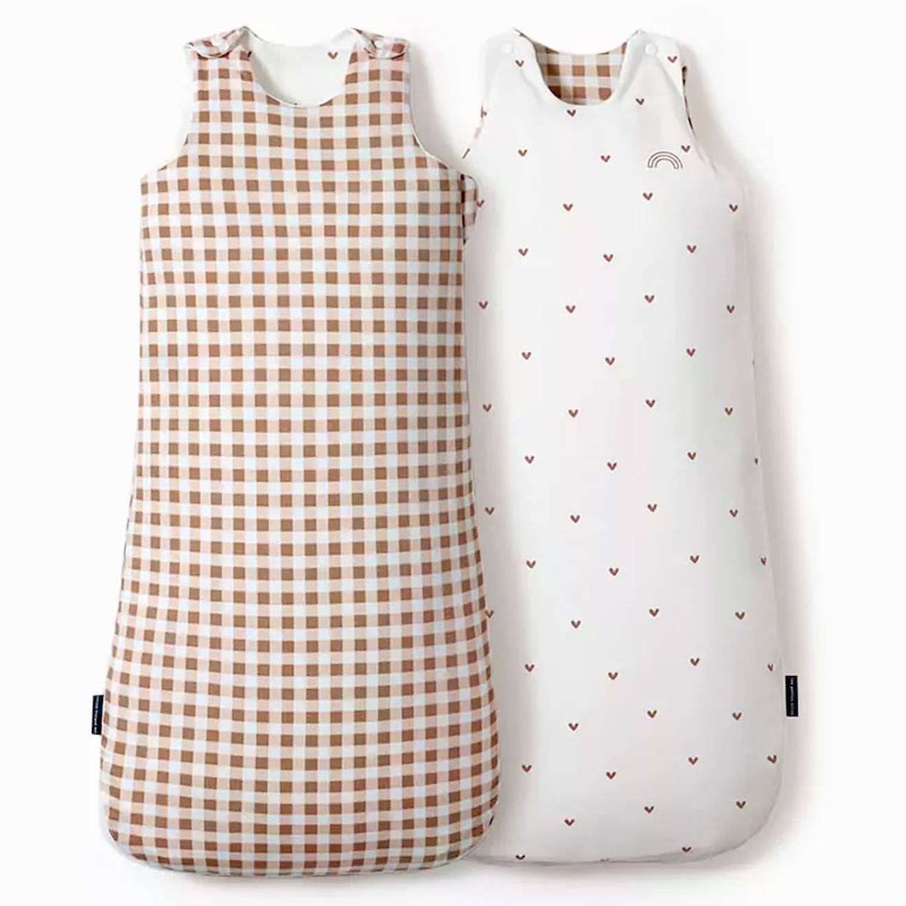 Gigoteuse Réversible 4 Saisons Vichy Marron 6-18 Mois Marron