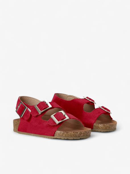 Sandales vacay enfant en cuir vegan Beige+Brown+Green+Light brown+Mustard+Purple+Red 34 - vertbaudet enfant 