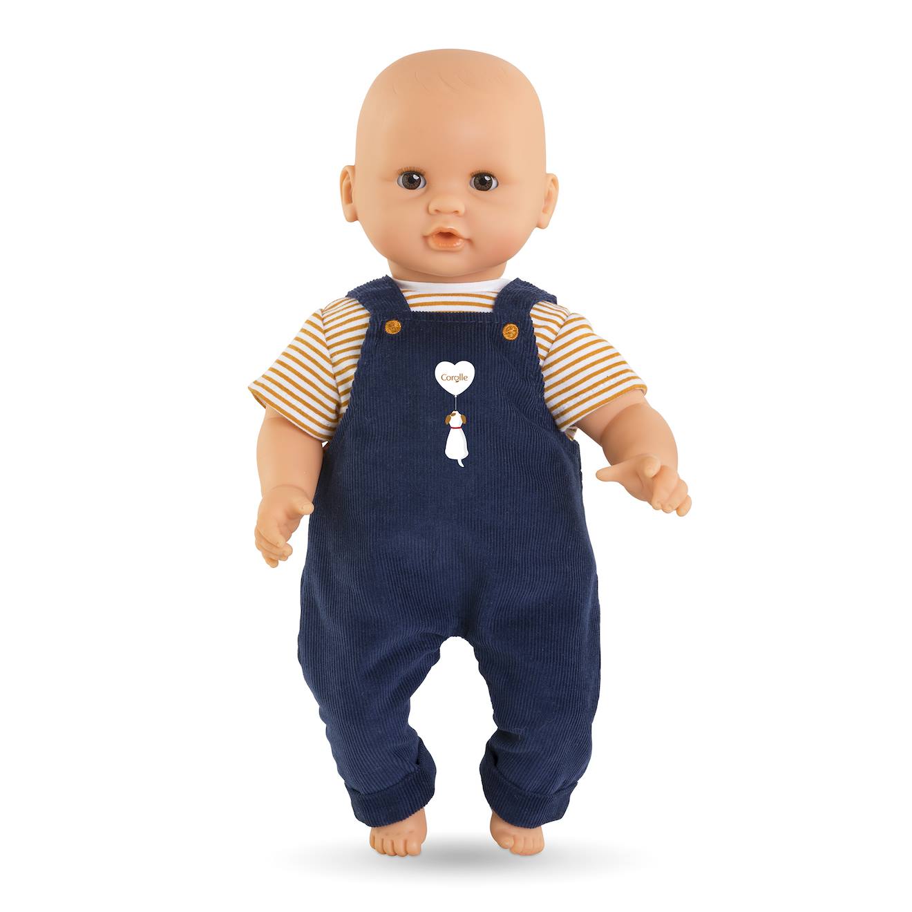 T-shirt Et Salopette Marine Pour Poupon 30 Cm Bleu