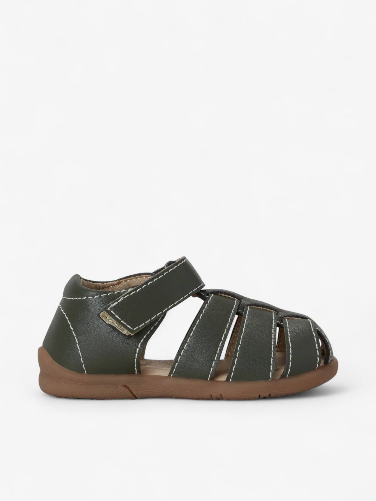 Sandales Little Gardener Enfant En Cuir Vegan Green 47 €