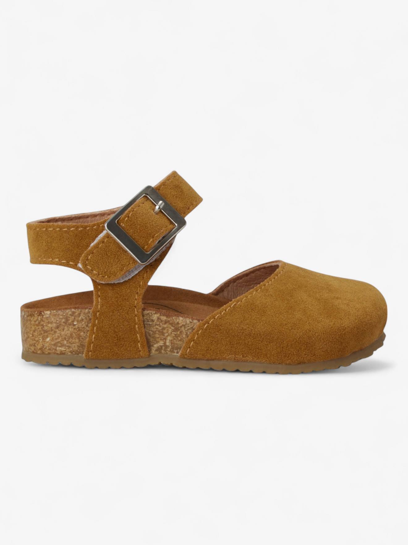 Sandales Astrid Enfant En Cuir Vegan Mustard