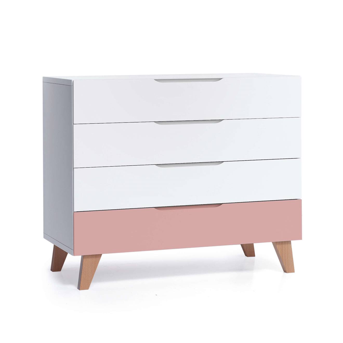 Commode Nordic Designe Pour Enfants (4 Tiroirs) Quartz Rose