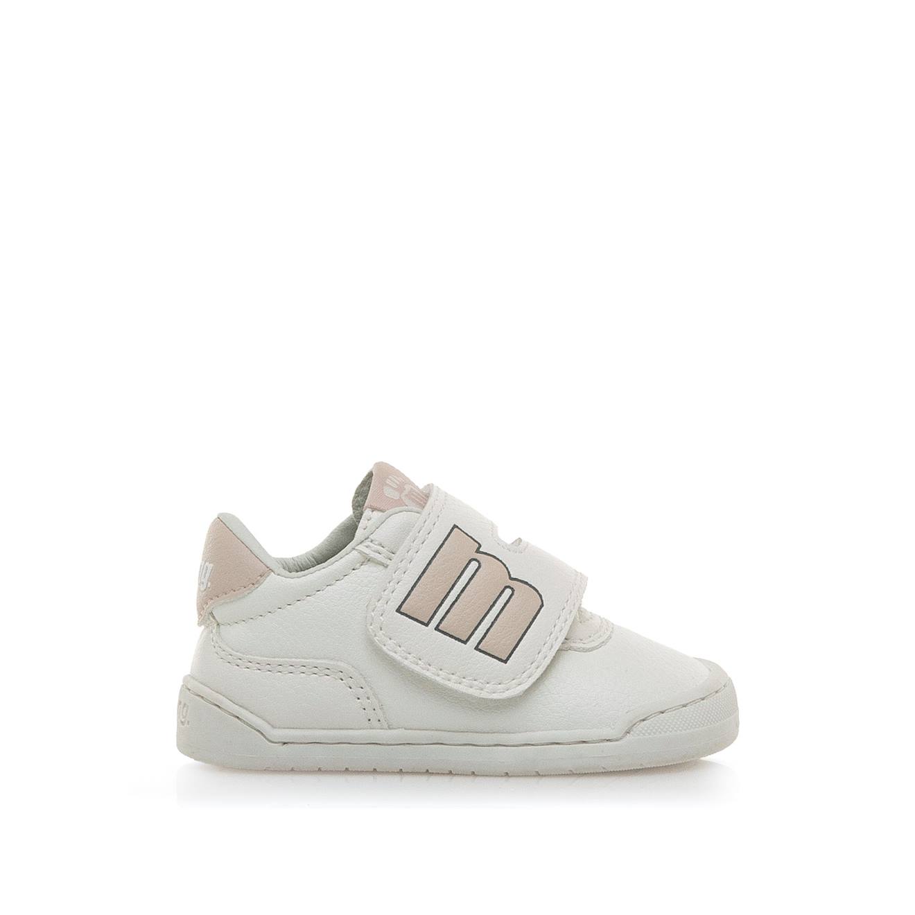 Sneakers Filles Synthétique Fermeture Adhésive Barefoot Blanc-rose Clair