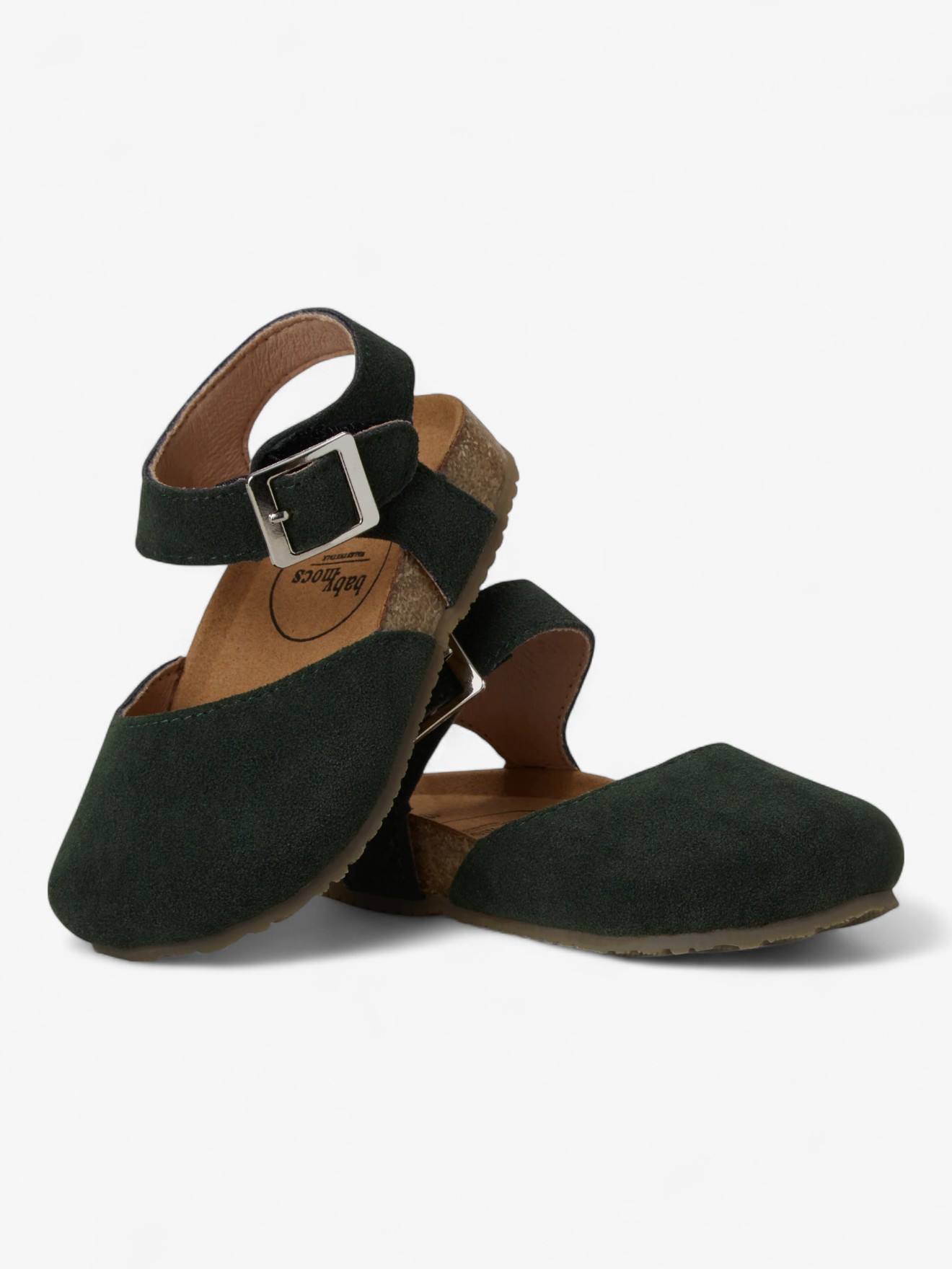 Sandales Astrid Enfant En Cuir Vegan Green (Babymocs) - Image 1